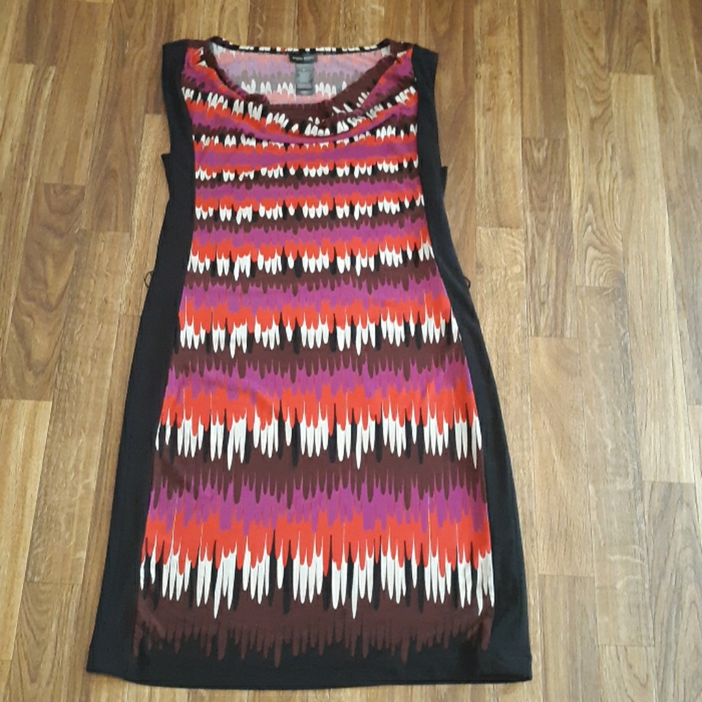 BISOU BISOU PRINTED STRETCH DRESS SZ 8